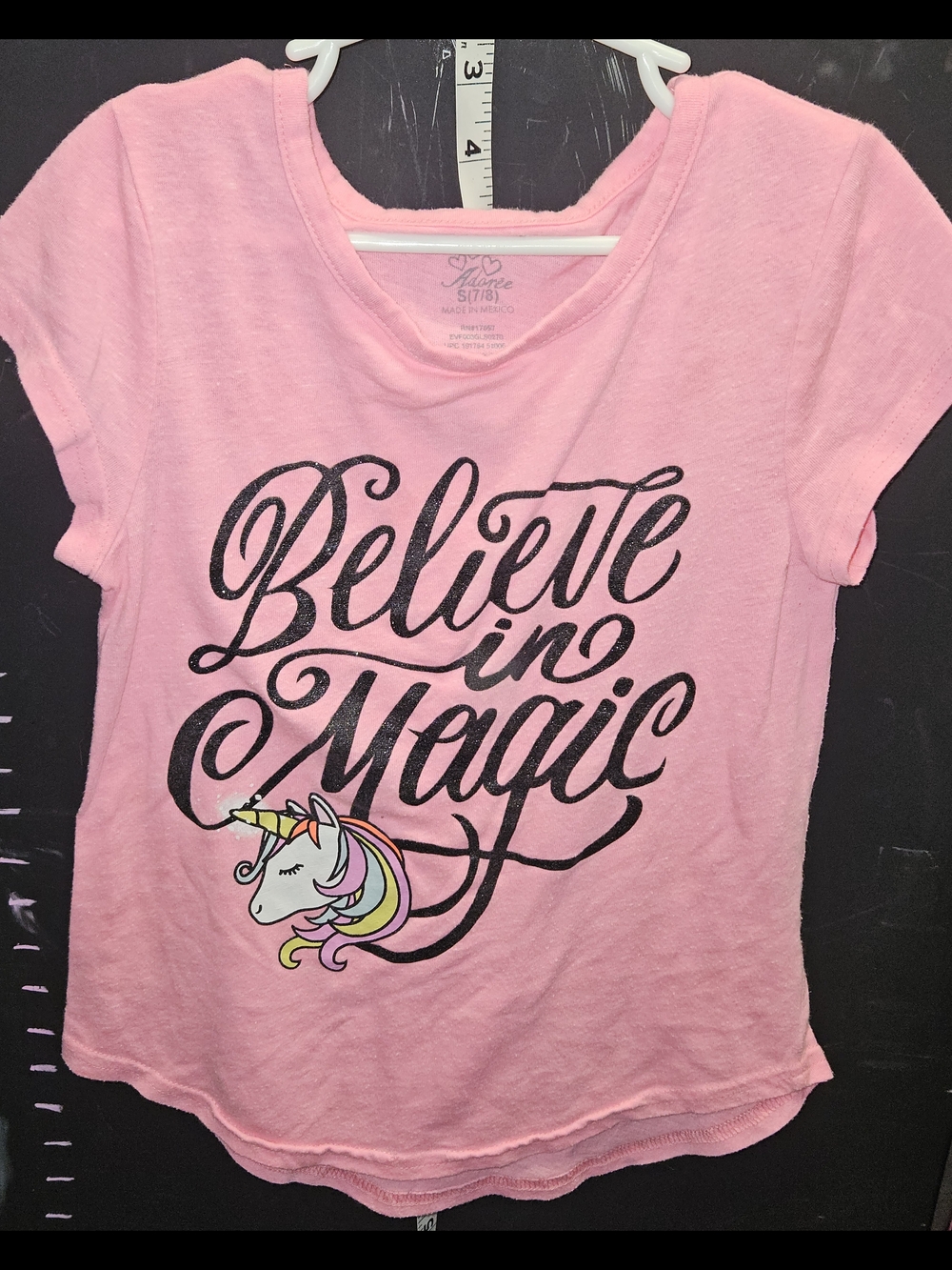 Adore Pink Girls' Graphic Tee with Heart Detail